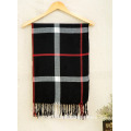 New fashion acrylic checked warm plaid scarf / shawl